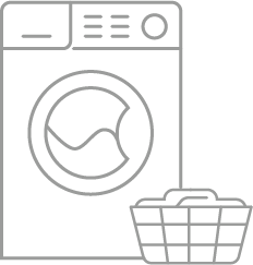 Icon illustrating that bamboo bedding fabric are easy to wash